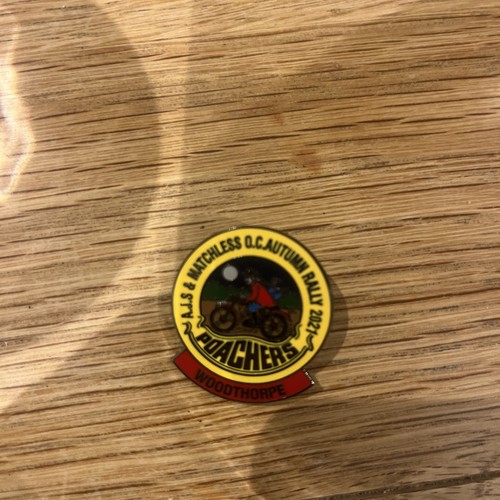 Motorcycle brooch badge ajs - brooch,