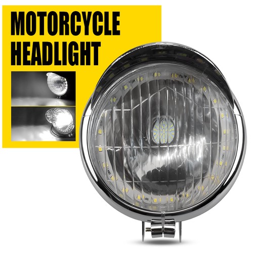 Chrome motorcycle headlight - chrome,