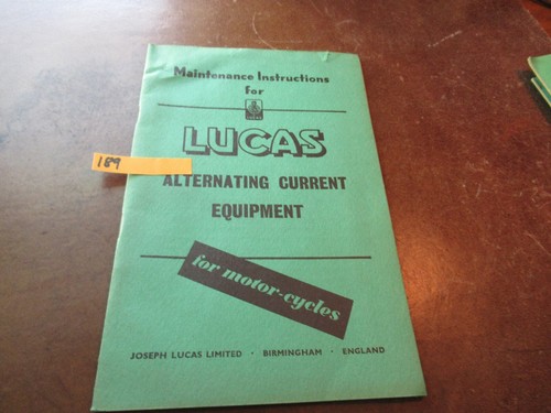 Lucas owners manual ajs - 5/62,
