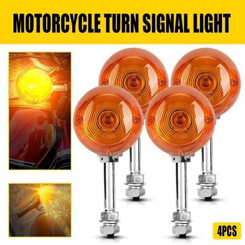 Chrome motorcycle turn - 4x,
