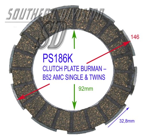 Ps186k clutch pad - ps186k,